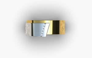 Moderne gouden ring met diamant, Model FR64 CustomBlingJewels.com