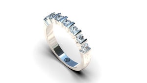 gouden memoire ring met diamant, model AR6 wit