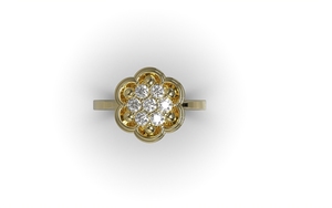 Gouden Ring Bloem, Model FR85