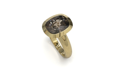 gouden ring met edelsteen, model FR28