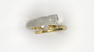 Gouden ring met diamant, model FR8