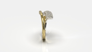 Gouden ring met diamant, model FR8