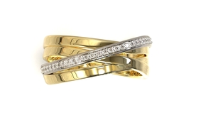 Gouden ring met diamant model FR18