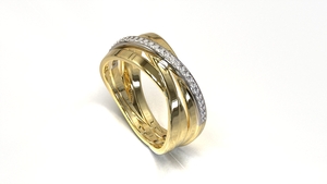Gouden ring met diamant model FR18