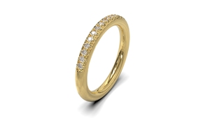 Aanschuifring, Sider, gouden ring met diamant. Model ASR3
