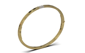 Gouden armband massief met diamant, Model ARM6