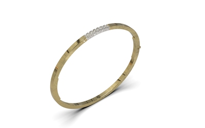 Gouden armband met diamant, Massief model ARM8