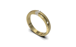 Alliance - memoire ring met diamant. 