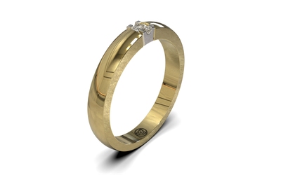 Alliance - memoire ring met diamant. 